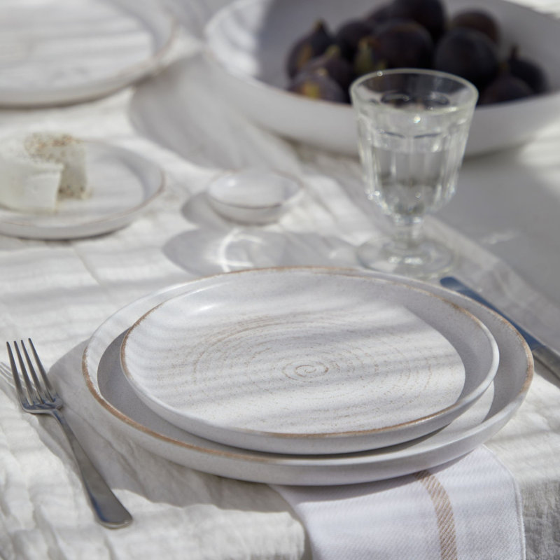 Monterosa Stoneware Salad/Dessert Plate, Cream