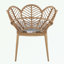 Ensemble de 2 chaises en osier avec coussin moelleux