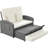 PE Wicker Rattan Double Chaise Lounge, 2-Person Reclining Daybed with Adjustable Back and Cushions-2087564640