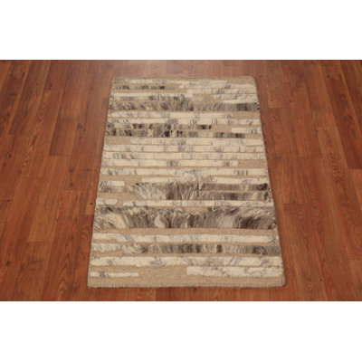 Tapis indien rayé à motif marocain 2x3