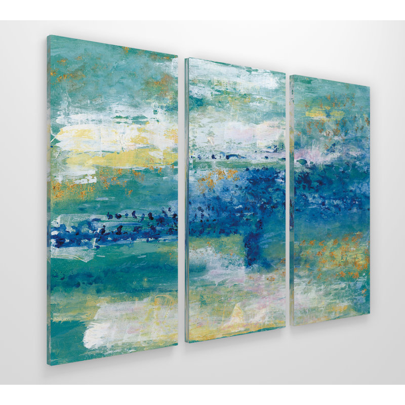 «Sea Isle», reproduction de peinture à l'acrylique à multiples images sur toile tendue avec châssis, H 24 po x l 36 po