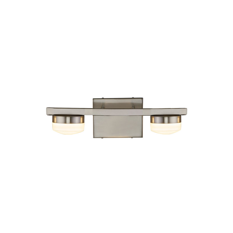 Barre d'éclairage de salle de bain Jaymie, Nickel brossé