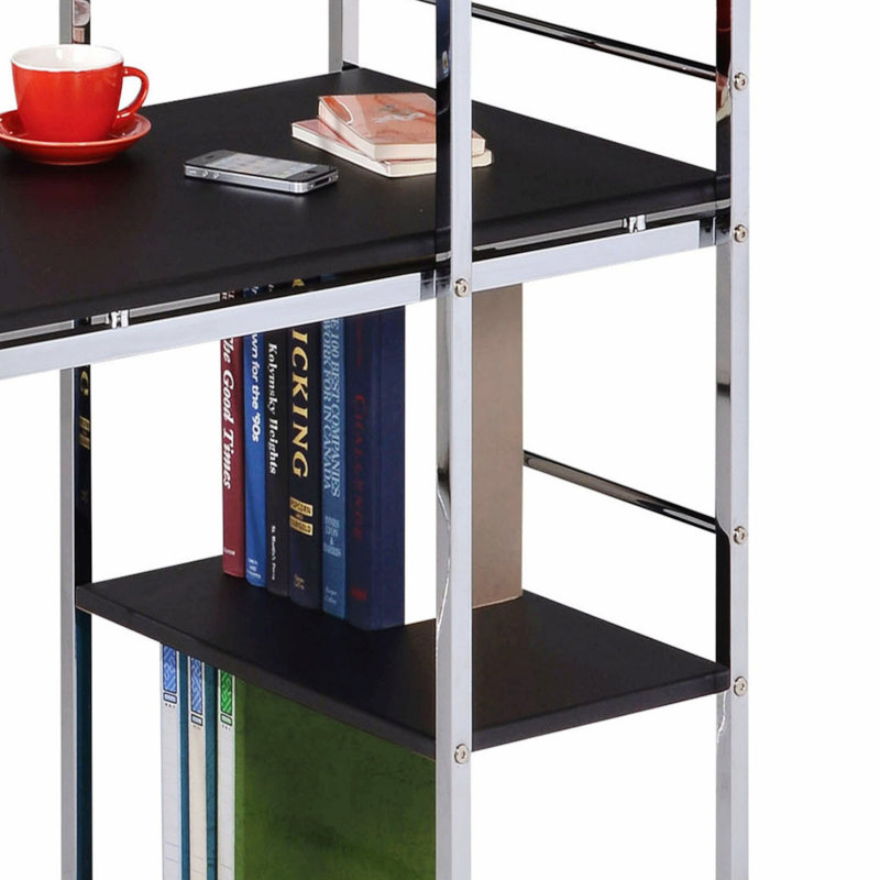 Bureau d'écriture en métal avec tablettes