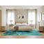 Tapis abstrait bleu tissé à la machine Breydon-1879905932