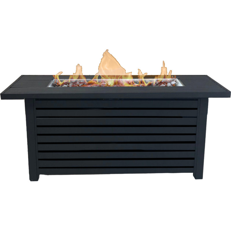 Foyer en acier avec couvercle - ouverture l 35 po x P 8,5 po, rouille, sortie de table 50 000, ouverture thermique