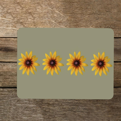 Premium Glass Yellow Floral Pattern Bohemian Style Serving and Chopping Board Ideal for Kitchen Use and Home Decor