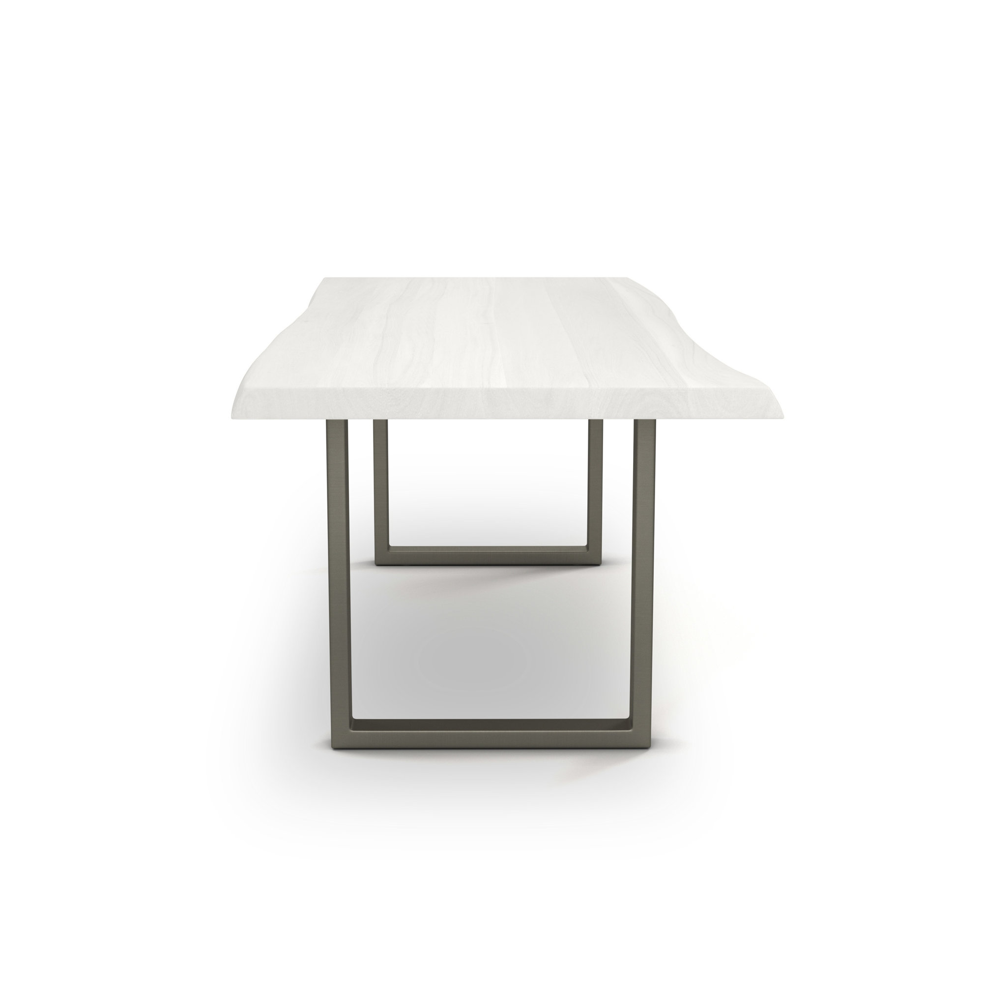 Colin Dining Table, Pewter, White Wash, 29.75"H x 116"L x 40"W