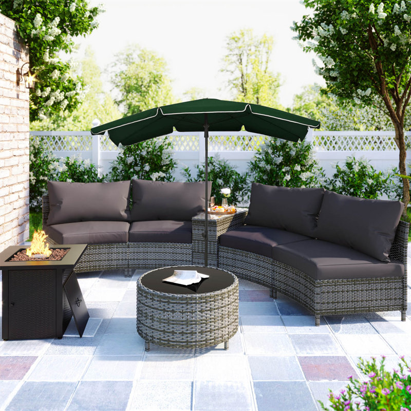 Kaidence 200cm X 130cm Rectangular Market Parasol, Green