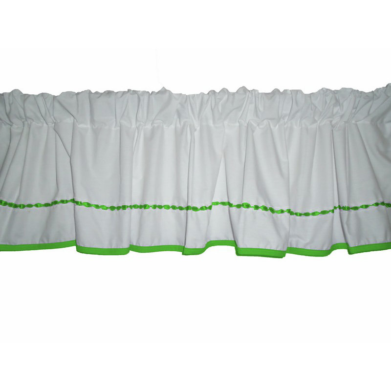 Crestline Tailored Window Valance, Green Apple