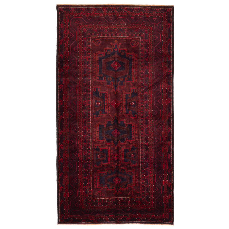 Tapis rouge Teimani 4 pi 8 po x 8 pi 11 po