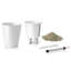 Mini pot à fleurs carré en plastique avec indicateur de niveau d'eau pour l'intérieur Mini-Deltini, blanc brillant-23633516-23633521