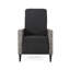 Fauteuil inclinable pour cour avec tissage durable, housse pour coussins d'eau, fonction de poussée, largeur de 27,04 po, profondeur de 31,7 po, hauteur de 40,88 po, coussin de patio confortable noir et gris