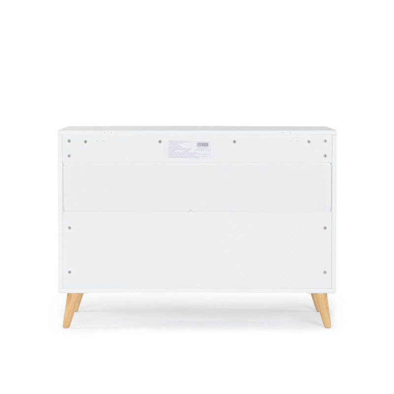 Austin 3- Drawer Dresser, White/Natural