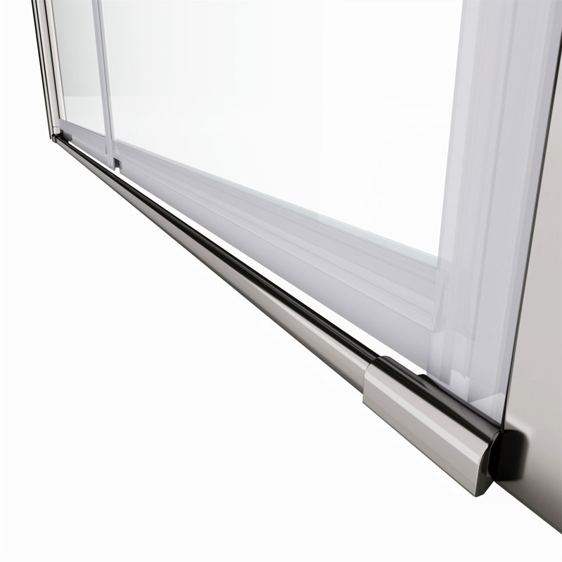 1 3/8" Adjustment,Universal Pivot Shower Door, With 1/4" Tempered Glass, Chrome