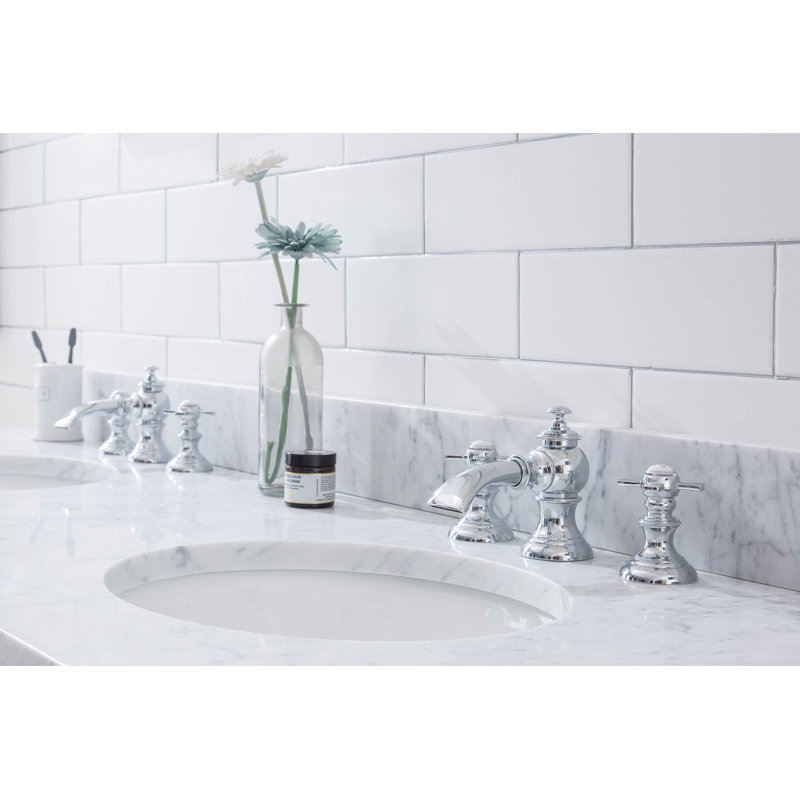 Empire Stone Oval Console Bathroom Sink with Faucet and Overflow, Chrome