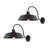 Atiye Farmhouse Outdoor Gooseneck Barn Wall Lantern with Dome Matte Black-98834253
