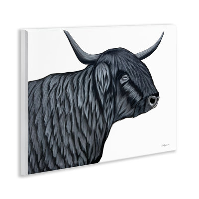 Filmore Black Bull Portrait Wall Plaque, design by Ashley Justice