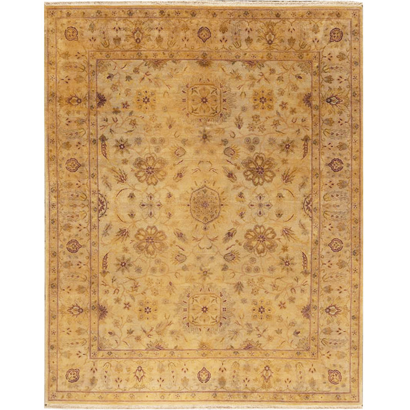 Tapis ivoire et ivoire noué à la main de haute qualité
