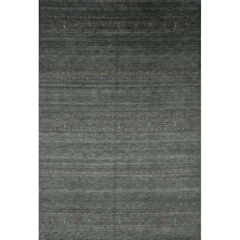 Gabbeh Style Handmade Large Area Rug 10x12