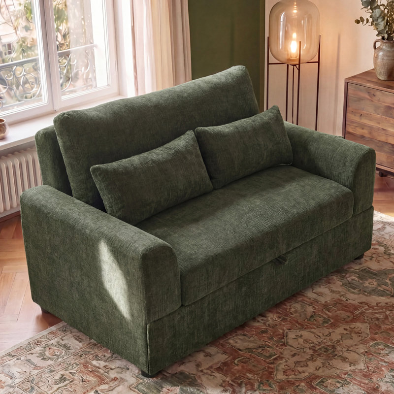 Canapé-lit Hoelscher, Green Chenille