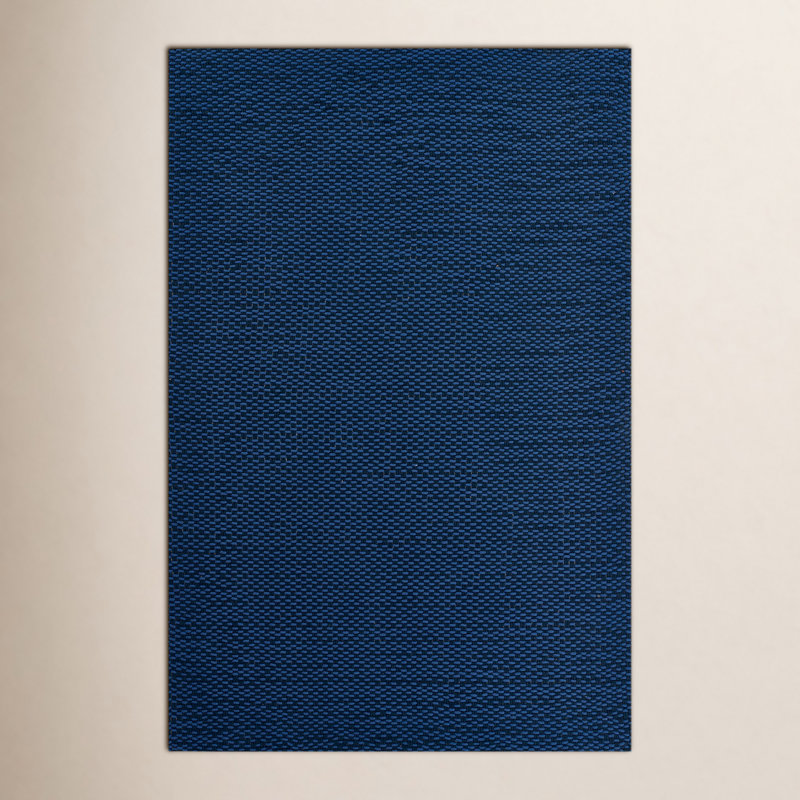 Marseille Hand Woven Geometric Blue Indoor Outdoor Rug, Rectangle 8' x 10'