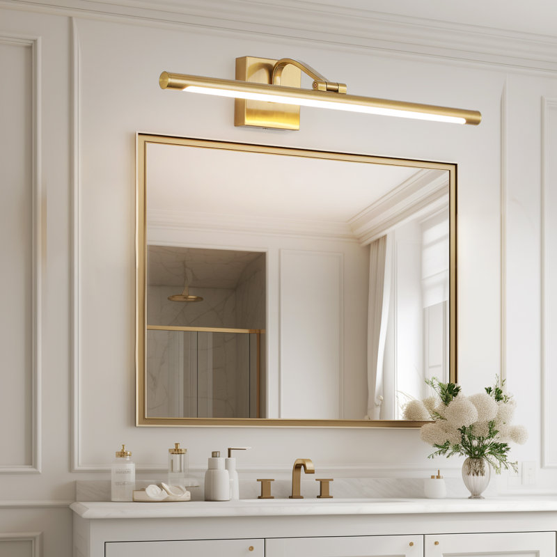 Lampe à DEL 1 lumière à intensité variable avec température de couleur réglable (3000K / 4000K / 5000K), Laiton brossé