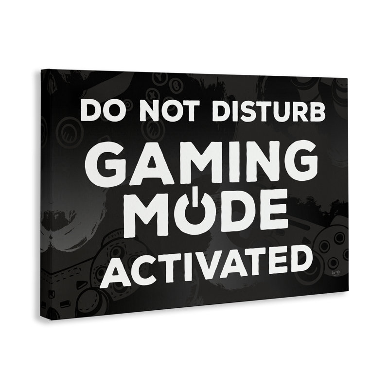 Art mural sur toile Gaming Mode, design par Lux + Me Designs, H 24 po x l 36 po