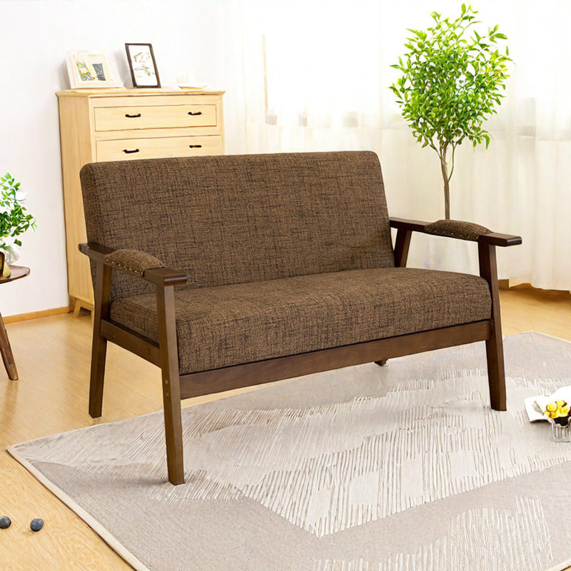 Causeuse Janyha, Mélange de coton café