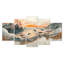 «Ducks Family At The Lake Landscape II» - décoration murale animal canard - art mural moderne