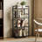 Homeiju Bookshelf, 4 Tier Small Bookcase, Organizers and Storage, Metal Small Bookcase, Rustic Book Shelf Organization and Storage for Living Room, Bedroom, and Home Office(Black)-143385189-143385186