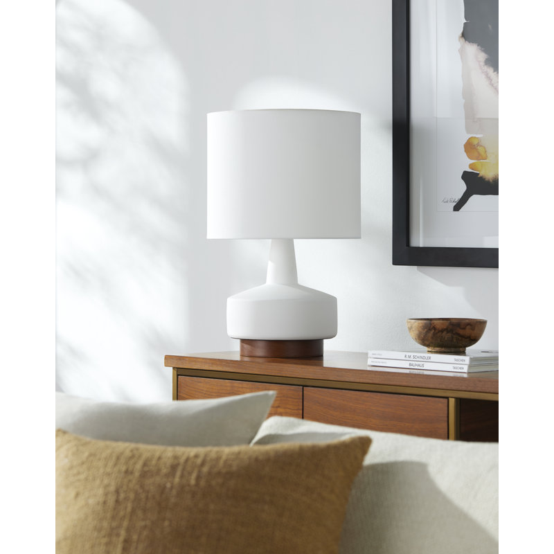 Nerra Table Lamp, White, White