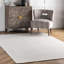Tapis taupe en coton tissé à la main Adelmis-19006599