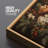 Large Framed Canvas Print Wall Art - Moody Floral Print for Dark Academic Holiday Decor-119328976-119328974