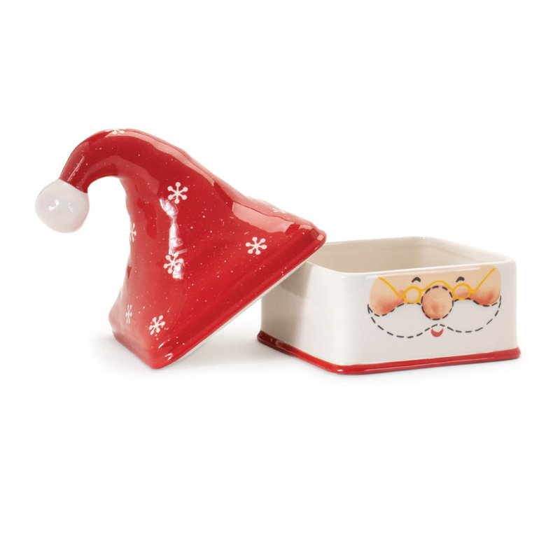 Personnage de père Noël empilable en céramique