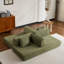 Canapé-lit convertible avec coussin cylindrique, canapé-lit pliant en velours côtelé avec cadre de forme fixe, canapé-lit de salon pour la chambre à coucher (vert)-145506678