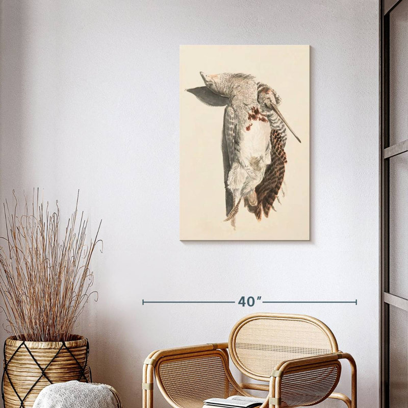 Deux oiseaux morts, H 36 po x l 24 po