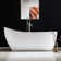 67" x 28" Freestanding Soaking Acrylic Single Slipper Bathtub with Reversible Drain