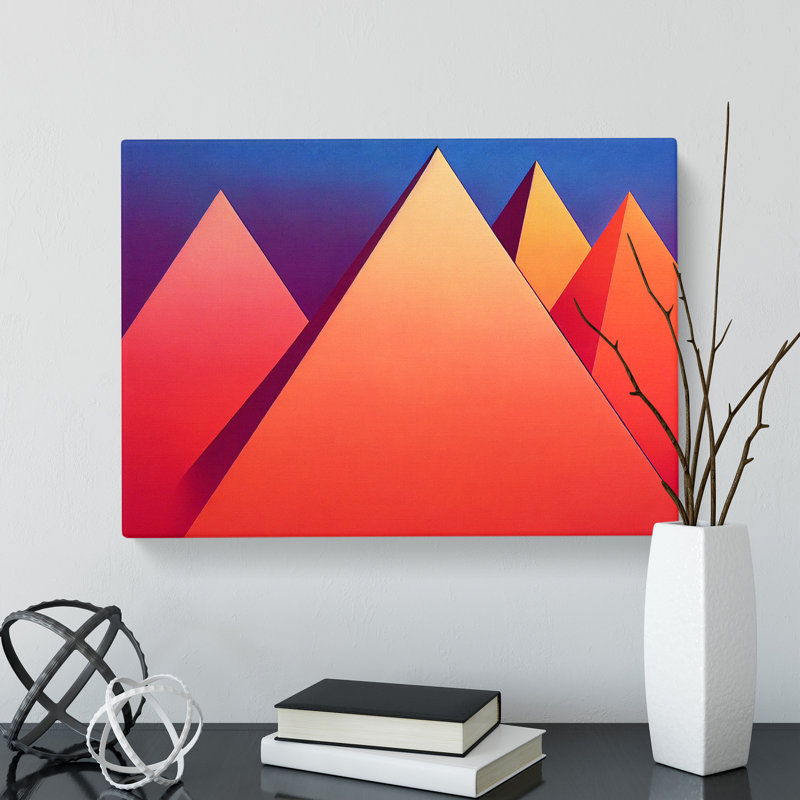 Modern Pyramids Vol.4 Abstract - Wrapped Canvas, 50cm H x 76cm W x 3cm D