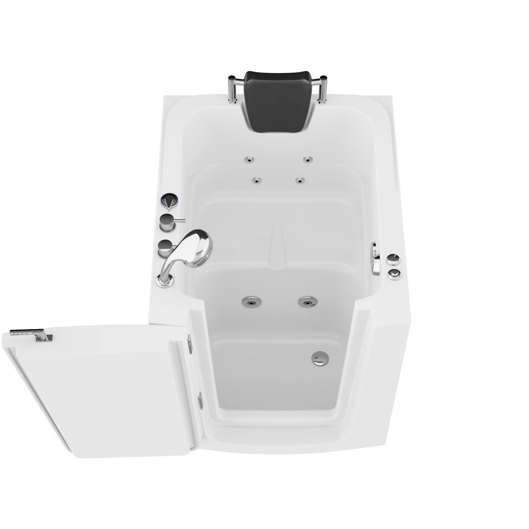 Durango 37" x 32" Walk in Whirlpool Fiberglass Bathtub Heater Therapeutic Tubs Drain