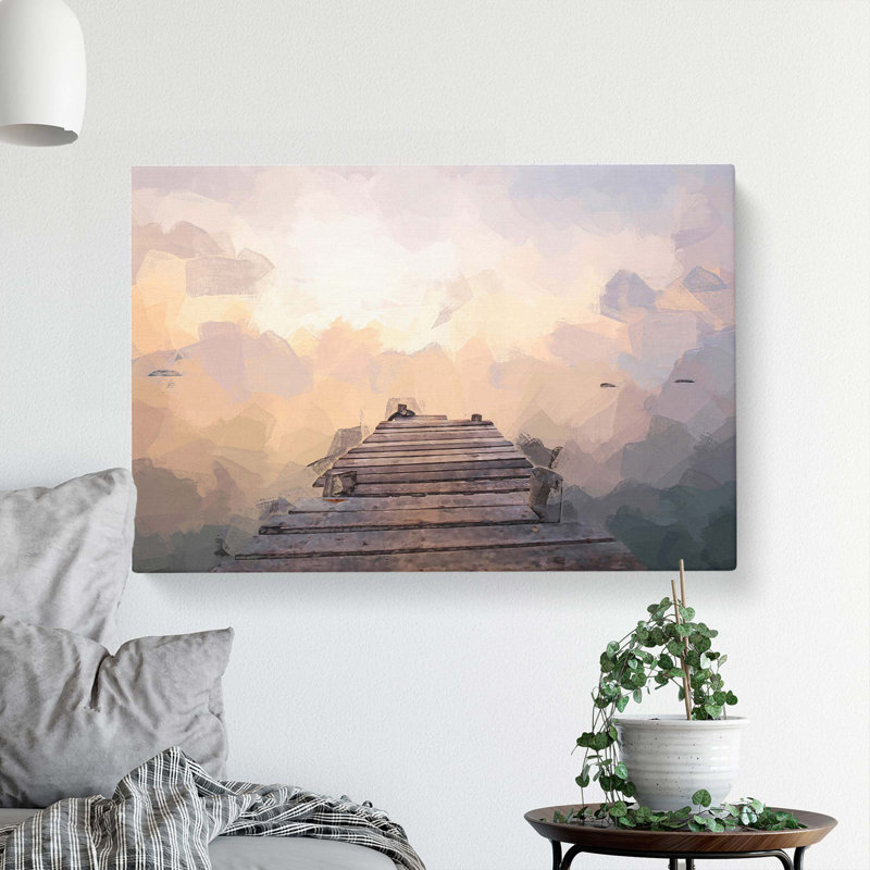 Jetty In Ko Chang Thailand In Abstract - Wrapped Canvas Painting, 60cm H x 91cm W x 3cm D