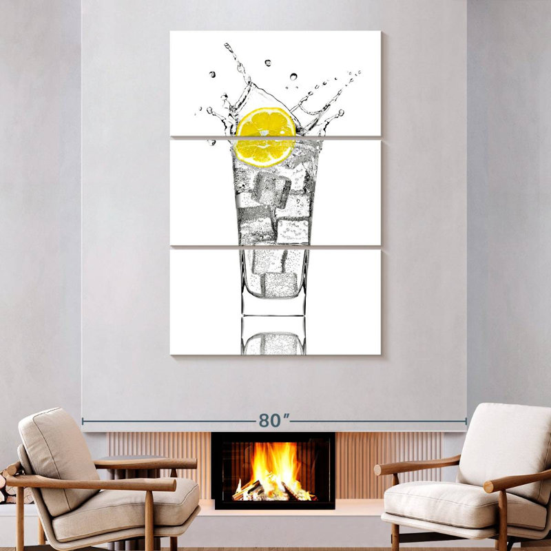 Yarlin Lemon Soda Water, 74" H x 48" W
