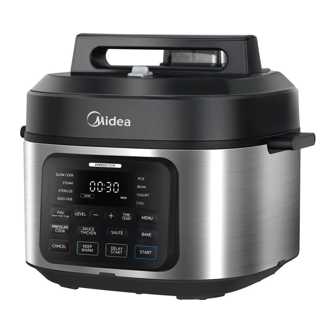 Midea 6 Qt Electric Pressure Cooker, 13-in-1 Widebody, MPC6018AASS, New Midea