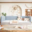 Structure de lit grand rembourré en polaire Teddy-632040585-632040581