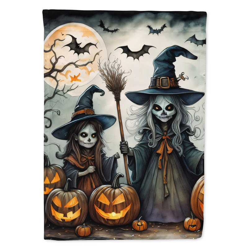 Double Sided 15.5'' H x 11.25'' W Polyester Halloween Garden Flag