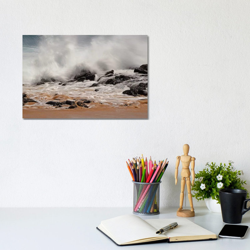 Crashing Waves by Brian Wolf - Wrapped Canvas Print, 20.32 cm H x 30.48 cm W