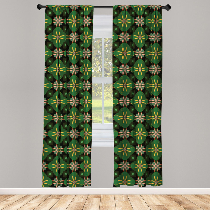 Abstract Semi-Sheer Rod Pocket Sliding Panel, 28" W x 84" L