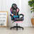 Hoffree LED Ergonomic Gaming Chair with Bluetooth Speakers and Vibration Lumbar Pillow-69741808
