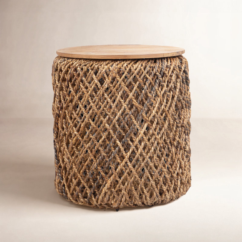Lycus Solid Wood Top End Table, 16.5" H x 17.68" W x 17.68" D