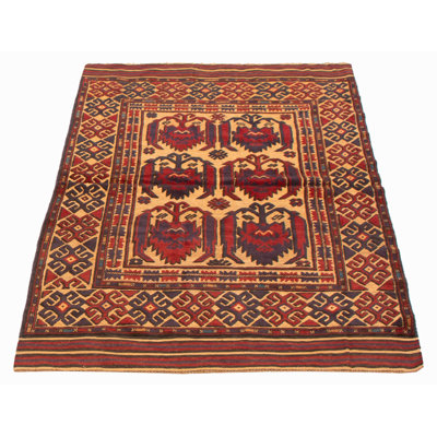 One-of-a-Kind 4' X 6'3" New Age Wool Area Rug in