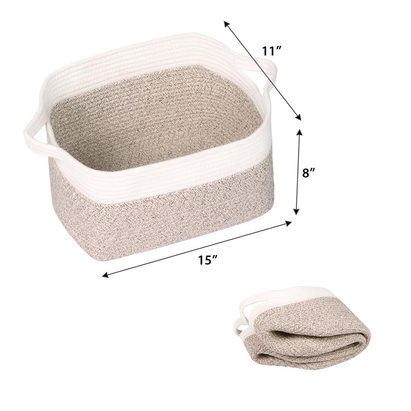 Beachcrest Home Fabric Decorative Bin